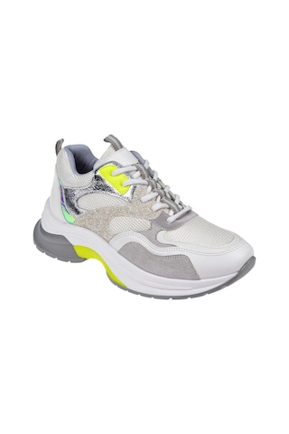 Pullman Simli Kadın Spor Ayakkabı Sneaker Sms-30162 Beyaz Simli-beyaz Simli Beyaz