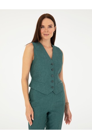 Pierre Cardin Kadın Yeşil Yelek Dokuma 50282082-vr054 Yeşil