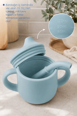 Babyjem Silikon Pipetli Bardak Mint