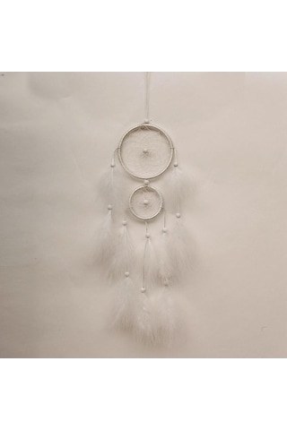 Lijinxu Dreamy White Dream Catcher Tüy Duvar Asılı Dekorasyon 2