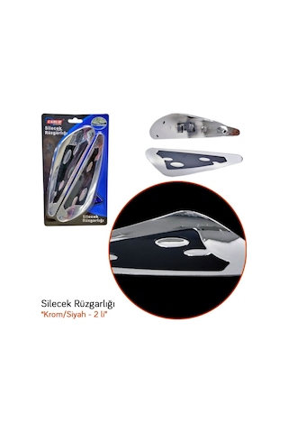 Carub Silecek Rüzgarlığı Krom-Siyah 2 Li Br1400302