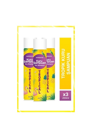 Watsons Tropik Kuru Şampuan 3 x 200 ML