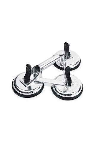 Sgs956 - 155 Kg Üçlü Vantuz Alüminyum Cam Seramik Fayans Ahşap Tutma Taşıma Vantuzu 12cm + 12cm + 12cm