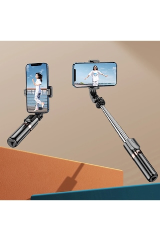 K8 2in1 Bluetooth Kumandalı 130cm Telefon Tripodu Selfie Çubuğu