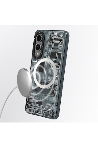 Galaxy S25 Edge Kılıf M-safe Uyumlu Youngkit Technology Serisi Kapak Gri