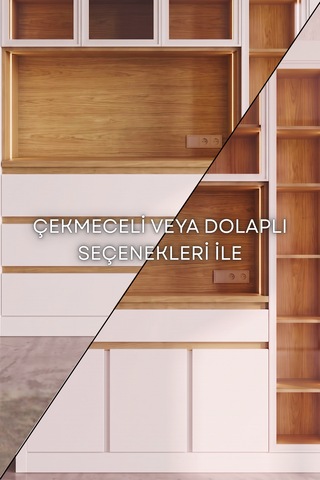 Nero Kahve Köşesi Multi Kilerli 160 Cm Beyaz - Meşe