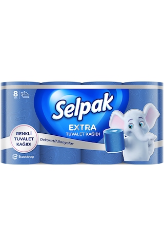 Selpak® Extra Renkli Tuvalet Kağıdı 8'li