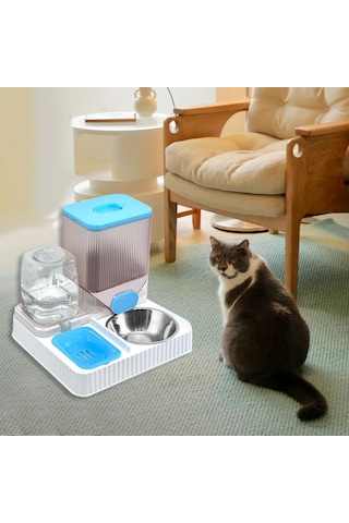 Suntek Otomatik Kedi Tiryakisi Besleyici Evcil Kase-ile-mavi
