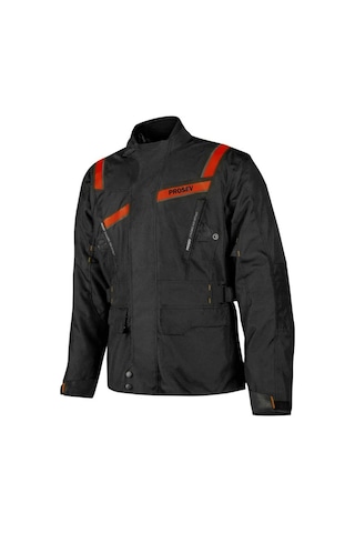 Motoanl Motosiklet Montu 3 Katmanlı Kışlık Astar 4 Mevsim Mont Kırmızı - Siyah