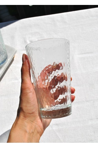 4 Adet Şeffaf Cam Bardak Seti 375 Ml Orven Seri Meşrubat Su Limonata Bardağı