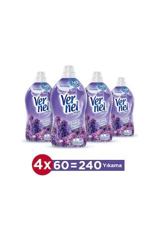 Vernel Max Konsantre Çamaşır Yumuşatıcısı Taze Lavanta  4 x 1440 ML