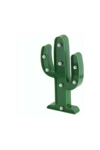 Mutluadim 25Cm Led Işıklı Plastik Kaktüs Gece Lambası