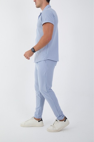 Mcz Mavi Renk Slim Fit Erkek Pantolon - Gömlek Alt Üst Takım
