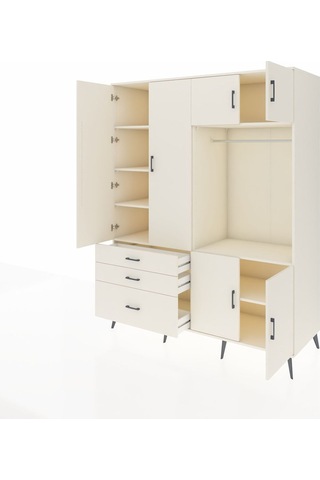 Kronos Gardrop 7 Raflı 3 Çekmeceli Tek Askılı 176x59x221 Aytaşı-aytaşı Aytaşı