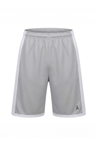 Orendahill Erkek Spor Şort Hızlı Kuruyan Esnek Regular Fit Gym Cepli Yan Çizgi Detaylı Activewear Gri