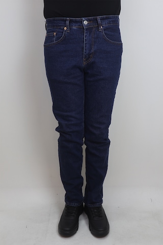 Denim Cartel Dmctekstil Erkek 916 Lacivert Yüksek Bel Rahat Kesim Boru Paça Jean Pantolon