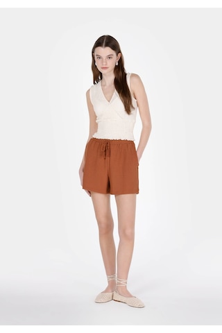 Colin's Colins Slim Fit Kısa Kol Kadın Ekru Atlet Cl1074546 Q1.v1 Ecr