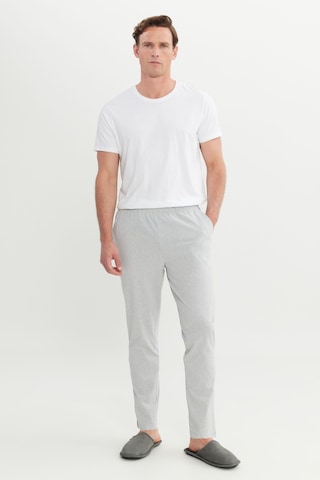 AC&Co / Altınyıldız Classics Erkek Grı Melanj Pamuklu Standart Fit Normal Kesim Beli Lastikli Cepli Pijama Altı Gri Melanj