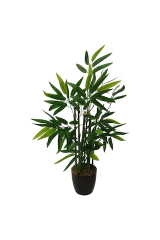 Mini Bambu Ağacı Yedi Gövdeli Yeşil Bambulu Yapay Ağaç