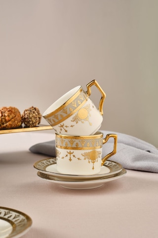 Karaca  Tuğra 6 Kişilik Kahve Fincan Takımı 100 Ml