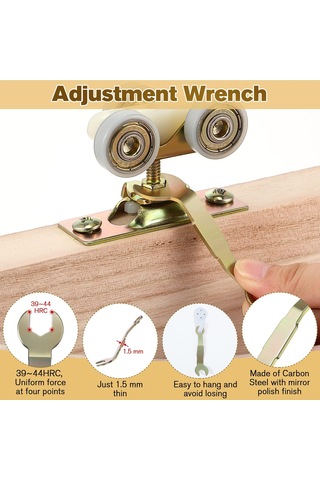 Konesam 3/8 İnç Açılmalı Pivot Rıhtım Anahtarı - Slayt Kapı, Dolap Kapısı Ayarlama Araçları Tekli Paket