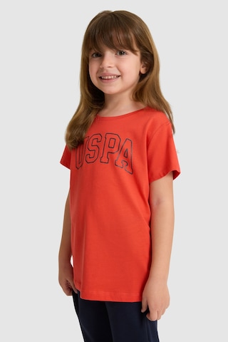 U.s. Polo Assn. Kız Çocuk Kırmızı Tişört Basic 50325631-vr213 Rısk Red
