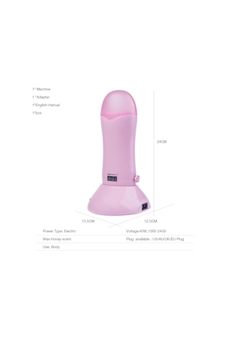 Sones Taşınabilir Manuel Termostat Ağda Makinesi Tüy Alma Ağda Fasulyesi Isıtıcı, Ab Fişi Pembe