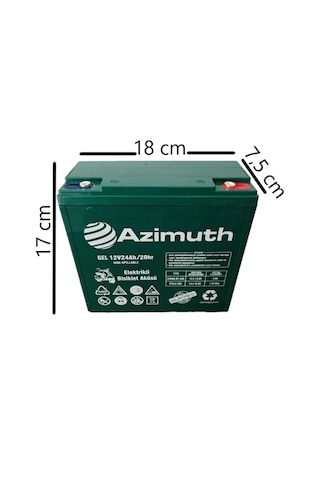 Azimuth 12v 24 Ah Amper Elektrikli Bisiklet Aküsü 6lı Set