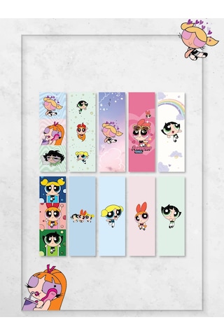 Powerpuff Girls 10 Adet Kitap Ayraç Seti Pytkayrac155