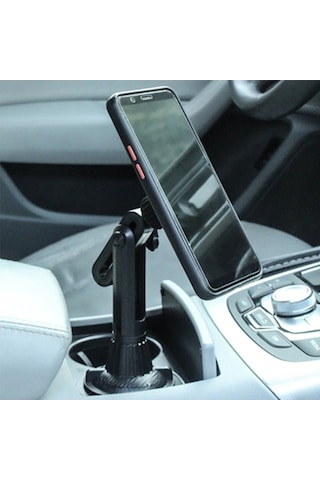 Ally 360 Derece Döner Manyetik Araç Içi Telefon Tutucu - Bardak (232973846)-Siyah