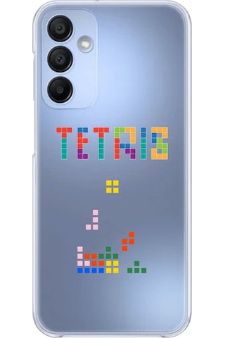 Samsung Galaxy A15 Uyumlu Şeffaf Kılıf 3 Tetris Tasarımlı