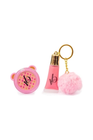 Vrb27000 Very Bella - Parıltı Seti Lip Gloss+far+ponpon Anahtarlık