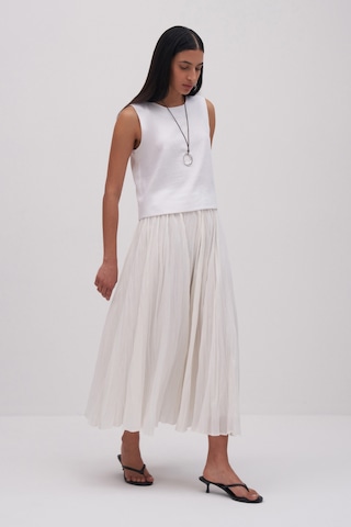 Pilise Maxi Etek Beyaz