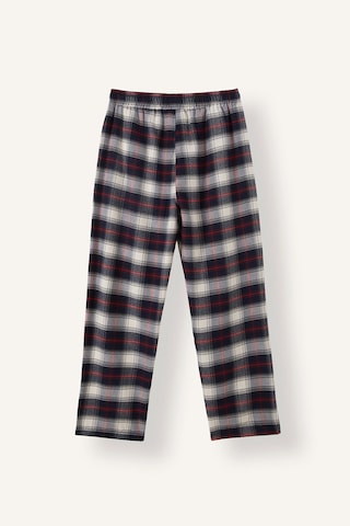 Defacto Regular Fit Ekose Desenli Beli Bağcıklı Uzun Boy Flanel Pijama Altı H7620ax26aunv135 Lacivert-nv135