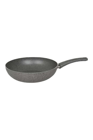 Mehtap Granit Wok Tava 28 Cm Cam Kapaklı Granit