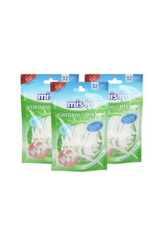 Mis İp Kürdanlı Diş İpi 3 x 32'li Paket