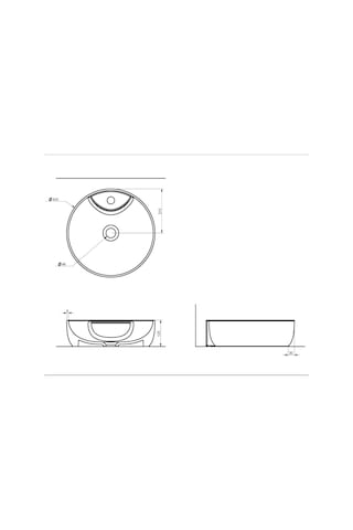 Seramiksan Sole Oval Tezgâh Üstü Batarya Delikli Mat Antrasit Lavabo 42x42 Cm A002847h Antrasit