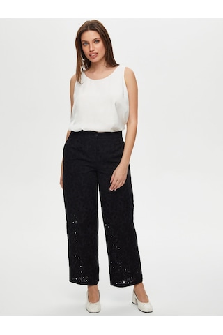 Faik Sönmez Wide Leg Fit Brode Nakış Detaylı Pantolon S25pnt039 Us25pnt03910 Siyah