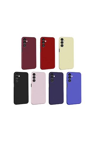 Noktaks - Samsung Galaxy A14 Uyumlu - Kılıf Mat Soft Premier Silikon Kapak - Siyah
