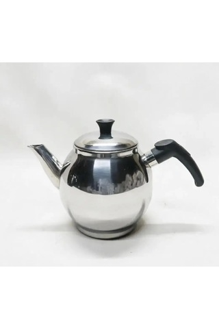 Çelik Demlik 1 Litre Yanmaz Kulp Her Semavere Uyumlu Krom