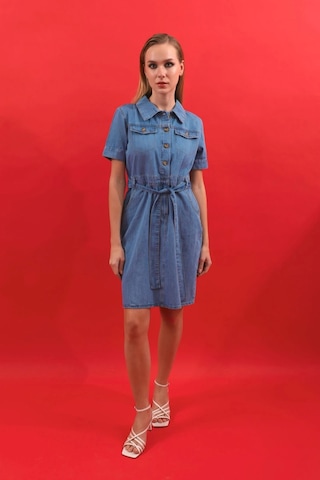 Banny Jeans Kemer Detaylı Jean Elbise 001