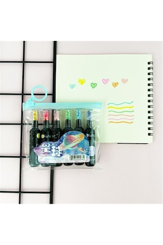 Galaxy 6'lı Fosforlu Kalem - Çok Renkli