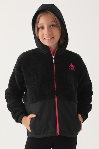 Kappa Siyah Fermuarlı Peluş Erkek Çocuk Sweatshirt 5274-40870