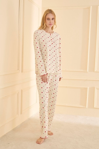Relax Mode Kadın Bej Kaşkorse Pijama Takımı - 70809r