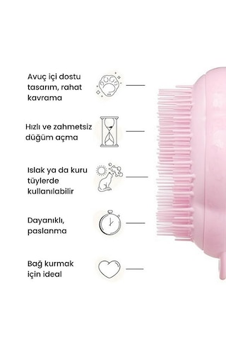 Tangle Teezer Pet Teezer Cat Grooming Brush Kedi Bakım Fırçası Pembe