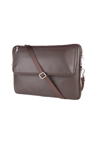 2k S.deri Laptop Çantası,tablet Çantası,13.3'' İnç,vegan,omuz Ve Valiz Askılı,aksesuar Ve Evrak Cepli,24 34 2 Cm.,kahverengi Laptop Çantası