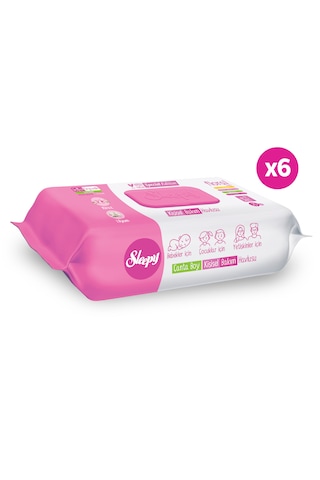Sleepy Floral Kişisel Bakım Havlusu Çanta Boy 6x25 150 Yaprak 6 Paket
