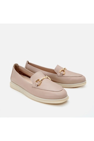 Hotiç Hakiki Deri Pudra Kadın Tokalı Loafer 01ayh306760a450 Vizon-taupe Vizon