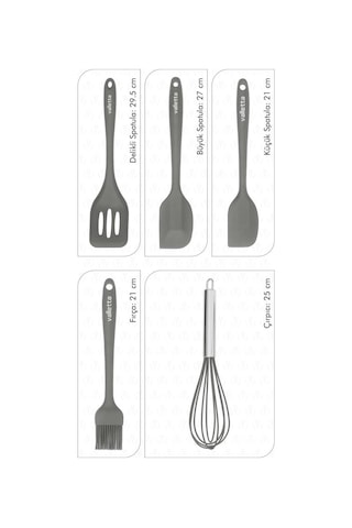 Valletta Vlt1102 Hidalgo 5'li Servis Seti Gri