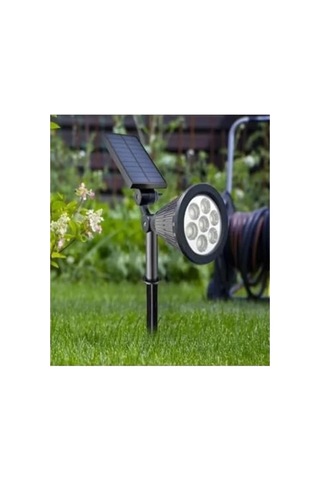 Güneş Enerjili 7w Bahçe Kazıklı Çim Aydınlatma Lambası Açık Lacivert